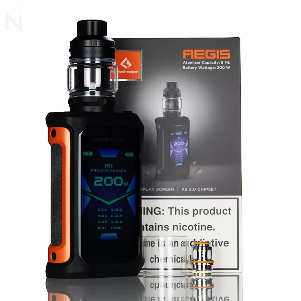 GeekVape Aegis X 200W Zeus Starter Kit - Signature Orange - Image 2