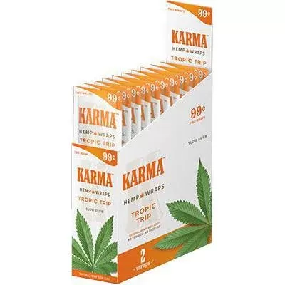 Karma Tropic Trip Hemp Wraps - Product#Tropic Trip~Packaging#25 Packs of 2>Pack of 2 (4B8ADA)