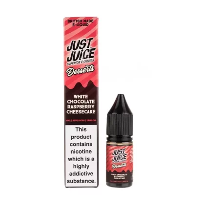 White Choc Rasp Cheesecake Nic Salt E-Liquid by Just Jam Desserts - 5mg