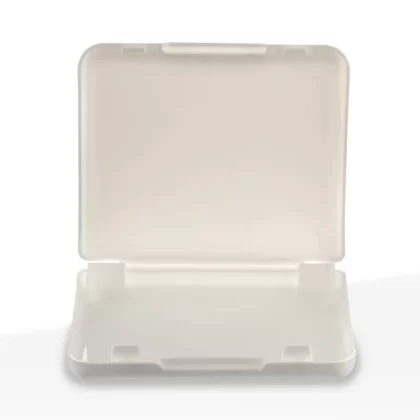 Plastic Concentrate Container | Flat Hinged Slim Shatter | 11mm – White – 60 Count