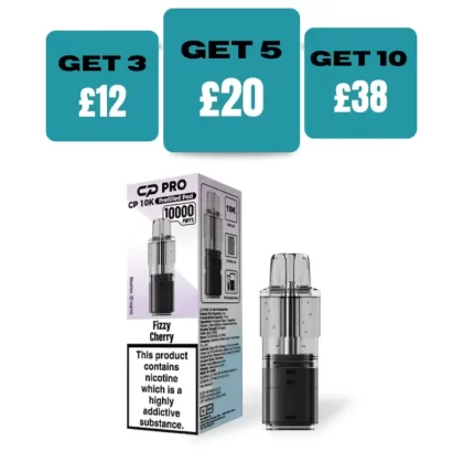 Fizzy Cherry Crystal Pro CP10k Prefilled Pods - £4.99 or 3 For £12 - Fizzy Cherry *New*