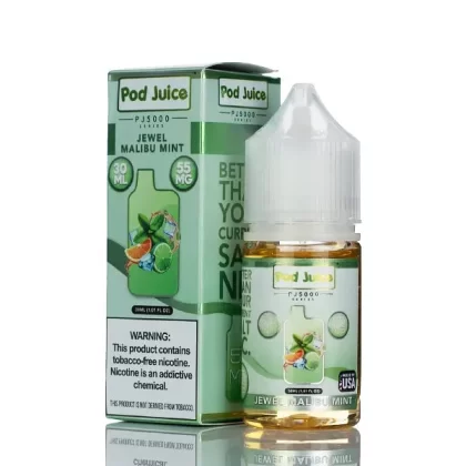 Pod Juice Salt PJ5000 - Jewel Malibu Mint - 30ml (DISCONTINUED) - 55mg
