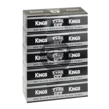 Gambler Tube Cut Filter Tubes King Size Silver 5 Cartons of 200 - Vape Store