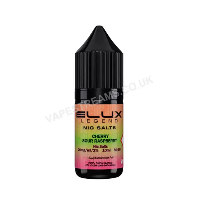 Elux Legend Cherry Sour Raspberry Nic Salt E-Liquid - Vapestreams Co