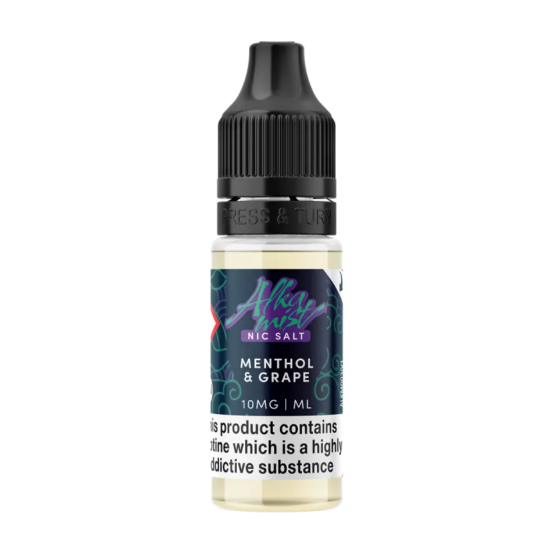Menthol & Grape Nic Salt by Alka Mist 10ml - 10mg - Vape Product