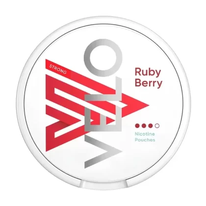 Velo Ruby Berry Nicotine Pouches - Nicotine Strength#Max (17mg)>Ultra (14mg)>Strong (10mg)>Medium (6mg)