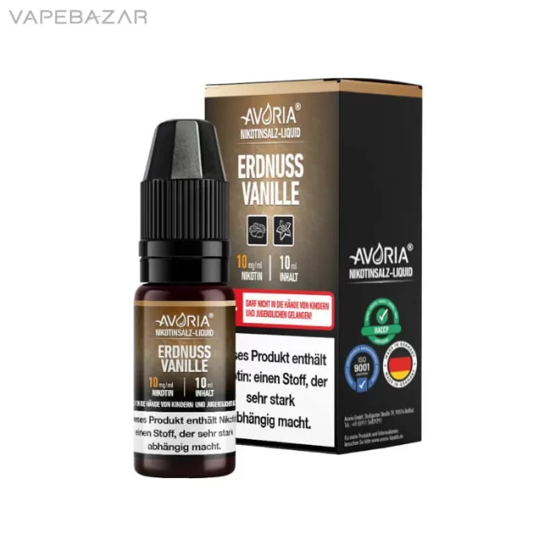 Avoria Nikotinsalz Liquid – Erdnuss Vanille - Vapebazar