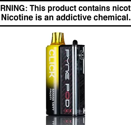PYNE POD CLICK 40K DISPOSABLE VAPE KIT – 40,000 PUFFS - Banana Taffy Frosty, Watermelon Slush