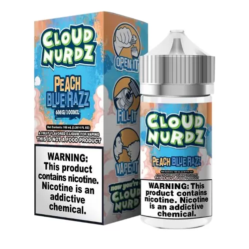 Peach Blue Razz by Cloud Nurdz 100ml - Vape Product, Vape Product - Image 2