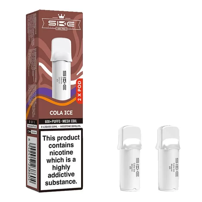 SKE Crystal Pro 600 Prefilled Pods - 20mg - 2PK - Cola Ice