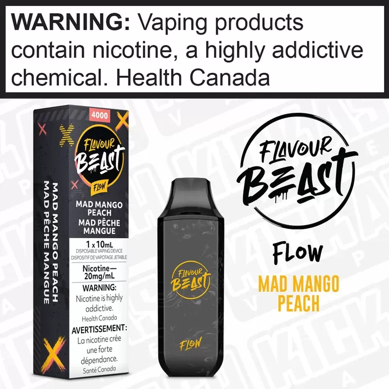 Mad Mango Peach Flavour Beast Flow Disposable DNR-0925