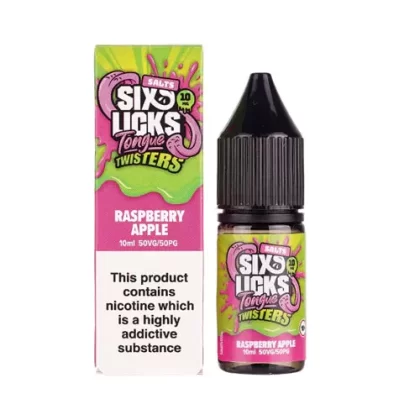 Six Licks Tongue Twisters Raspberry Apple Nic Salt - 10mg