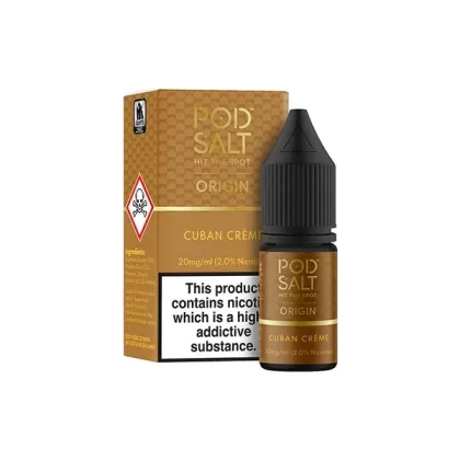 Pod Salt Origins Cuban Creme E Liquid 10ml - Nicotine Strength#20mg>11mg (359311)