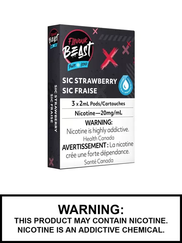 Sic Strawberry Iced Flavour Beast Pods