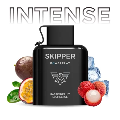 Skipper Powerplay Intense – Passionfruit Lychee Ice Disposable Pod (16000 Puff) (50Mg)