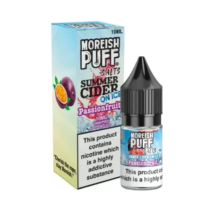 Moreish Puff Summer Cider on Ice Passionfruit Nic Salt