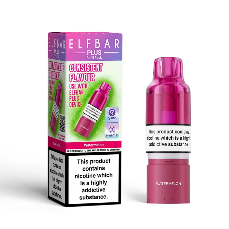 Elf Bar Plus Watermelon Prefilled Pod + Refill - 20mg