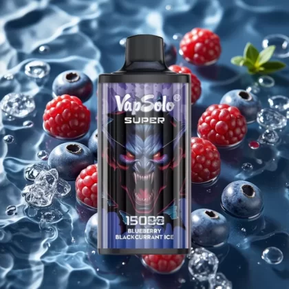 Vapsolo Super 15000 Puffs Blueberry Blackcurrant Ice Disposable Vape 40ml 850mAh Type-C - Bangvapeaustralia