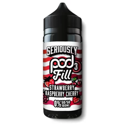 Strawberry Raspberry Cherry Shortfill by Seriously Pod Fill - 0 mg/ml