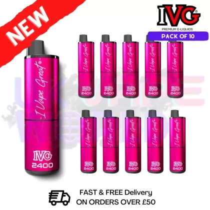 Box Of 10 – Berry Lemonade ICE IVG 2400 Prefilled Vape Pen Kit