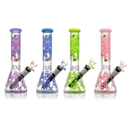 aLeaf Honey Comb Beaker 10″ - aLeaf#Purple>Blue>Green>Pink (EACB58)