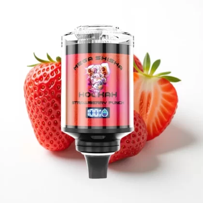 JNR Mega Shisha Hookah 100K Compatibilidad de Escritorio Fresa Punch 60ml 2200mAh - Fumotvapemexico