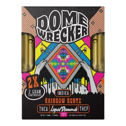 Dome Wrecker Rainbow Runtz THC-A Duo Cartridges – 4000mg