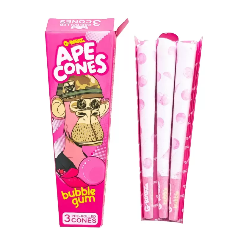 G-ROLLZ Ape Cones - 24 Per Box - 3 Cones Per Pack - Pop Activated Flavoured Filter - Strawberry Swing - Image 3