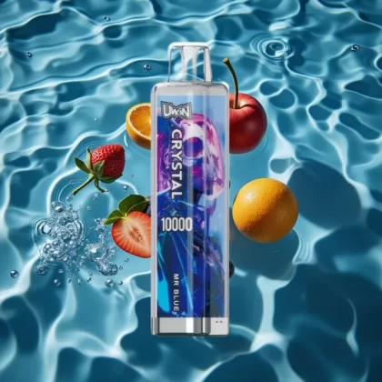 UWIN Crystal 10000 Puffs Disposable Vape Mr Blue – 18ml, 0.8 Ohm Mesh Coil, RGB Lights - Bangvapeaustralia