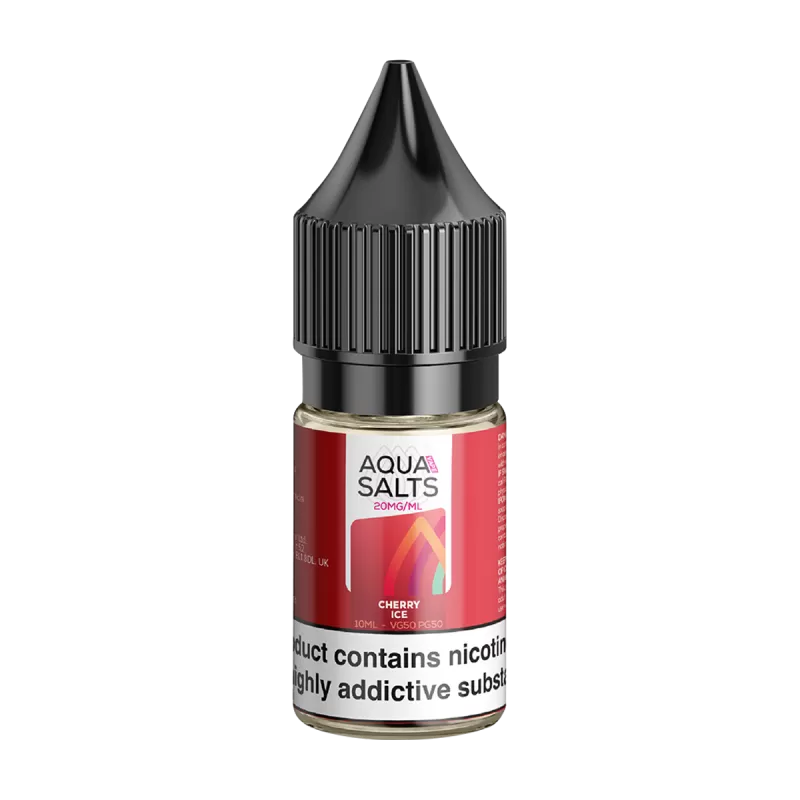 Cherry Ice Nic Salt by Aqua Salts 10ml - 10mg - Vape Product - Image 2