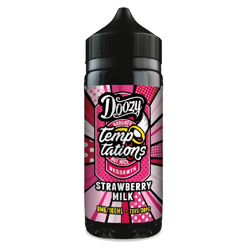 Doozy Temptations 100ml E-Liquid Shortfill Strawberry Milk - Title#0mg (3BBFE9)