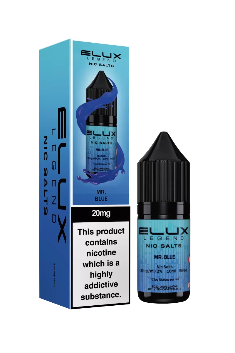 Mr Blue Nic Salt By Elux Legend - 10mg