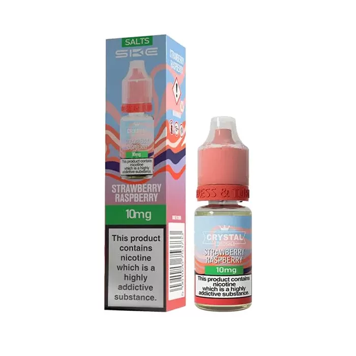 Strawberry Raspberry 10ml Nic Salt E-Liquid by SKE Crystal
