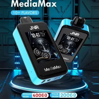 JNR Media Max 40000 Puffs | 5% strength, 21mL, dual mesh, 2.4” HD display, airflow control, smart - Aiviouvapes