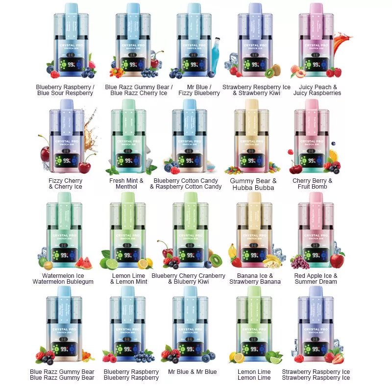 SUONON & C.P Pro Switch 30K Disposable Kit 850mAh 22ml (Dual Flavour) - Strawberry Respberry Ice & Strawberry Kiwi / 50mg / CN-SZ Warehouse - Image 2