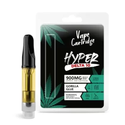 Gorilla Glue Cartridge – Delta 10 THC Hyper 900mg (1ml)
