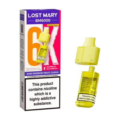 Kiwi Passion Fruit Guava Lost Mary BM6000 Refill Pack - 20mg - Vape Product