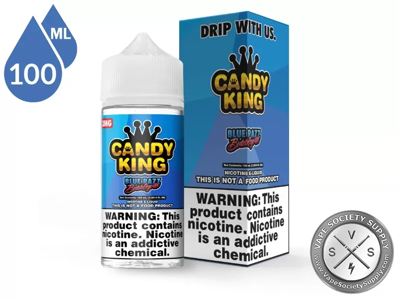 Blue Razz Bubblegum Candy King 100ml - Image 3