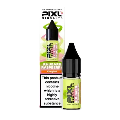 Pixl Rhubarb Raspberry Nic Salt E-Liquid - 10 Pack - 10mg