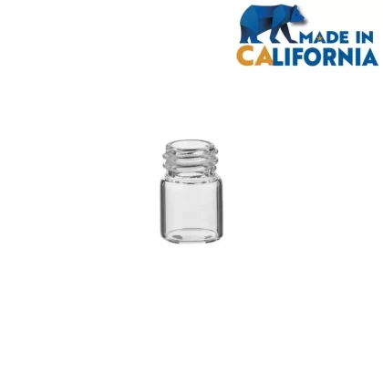 American Glass Vial | Oil Vial 13/425 Thread | 23mm – Clear – 144 Count