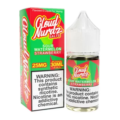 Sour Watermelon Strawberry by Cloud Nurdz TFN Salts 30mL - 50MG