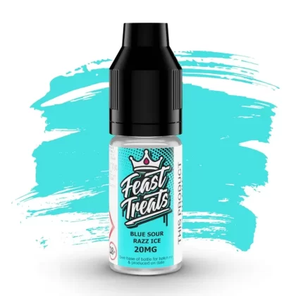 BLUE SOUR RAZZ ICE NICOTINE BAR SALTS E LIQUID BY FEAST TREATS