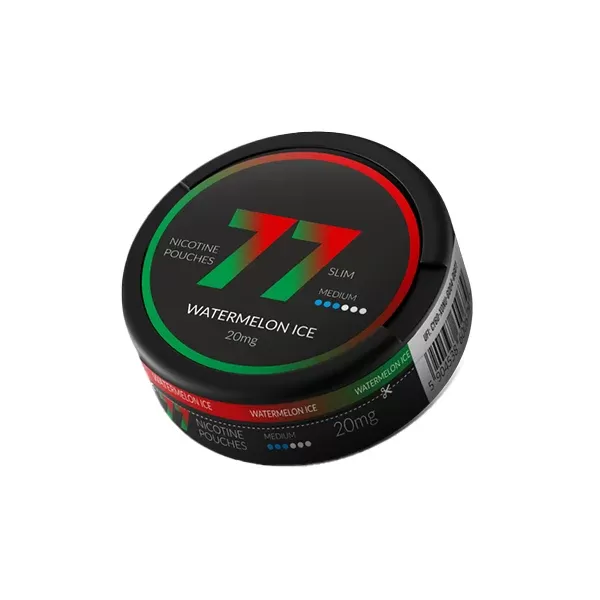 77 Slim Watermelon Ice Nicotine Pouches - Strength#20mg>8mg