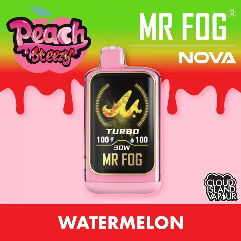MR FOG NOVA 36K Disposable Vape – Peach Steezy Watermelon