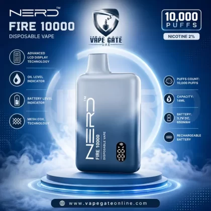 Nerd Fire - Disposable Vape (10,000 Puffs) - Watermelon Ice / 20 mg