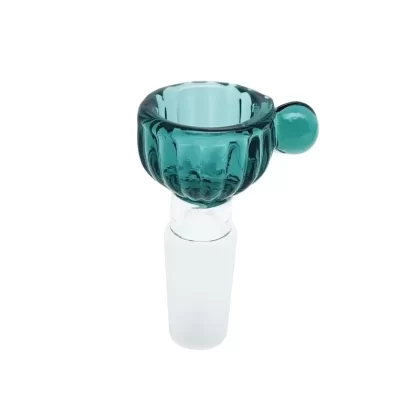 Cactus Bowl – 14mm Male - Color#Teal>Blue>Jade>Green