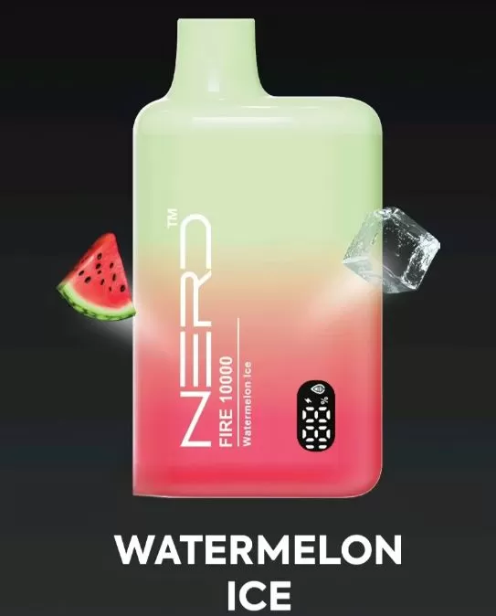 Nerd Fire - Disposable Vape (10,000 Puffs) - Watermelon Ice / 20 mg - Image 3