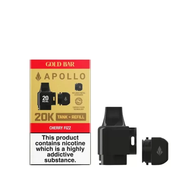 Gold Bar Apollo 20K Cherry Fizz Prefilled Pod Refills