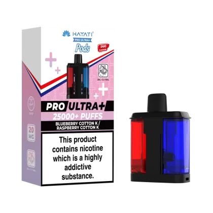 Blueberry Cotton K / Raspberry Cotton K Hayati Pro Ultra Plus Refill Pack - 20mg - Vape Product
