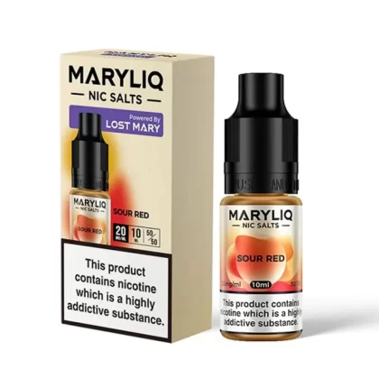 Sour Red Nic Salt E-Liquid by Lost Mary Maryliq (10ml) - 10mg